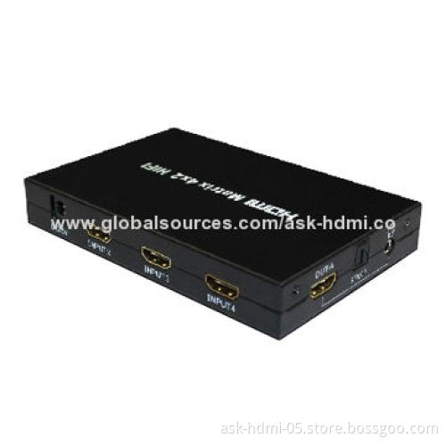 HDMI Matrix Switcher, 4 x 2 with SPDIF and 3.5mm Stereo Audio Output